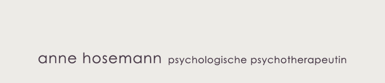 Anne Hosemann Psychologische Psychotherapeutin